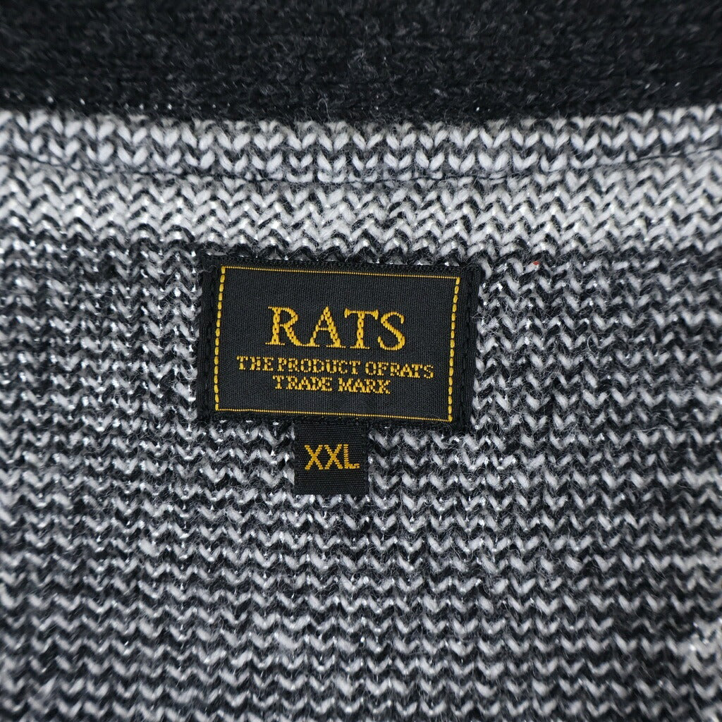 RATS(ラッツ) 25AW ARGYLE KNIT CARDIGAN アーガイル柄ニットカーディガン 25RN-1108 グレー/ホワイト