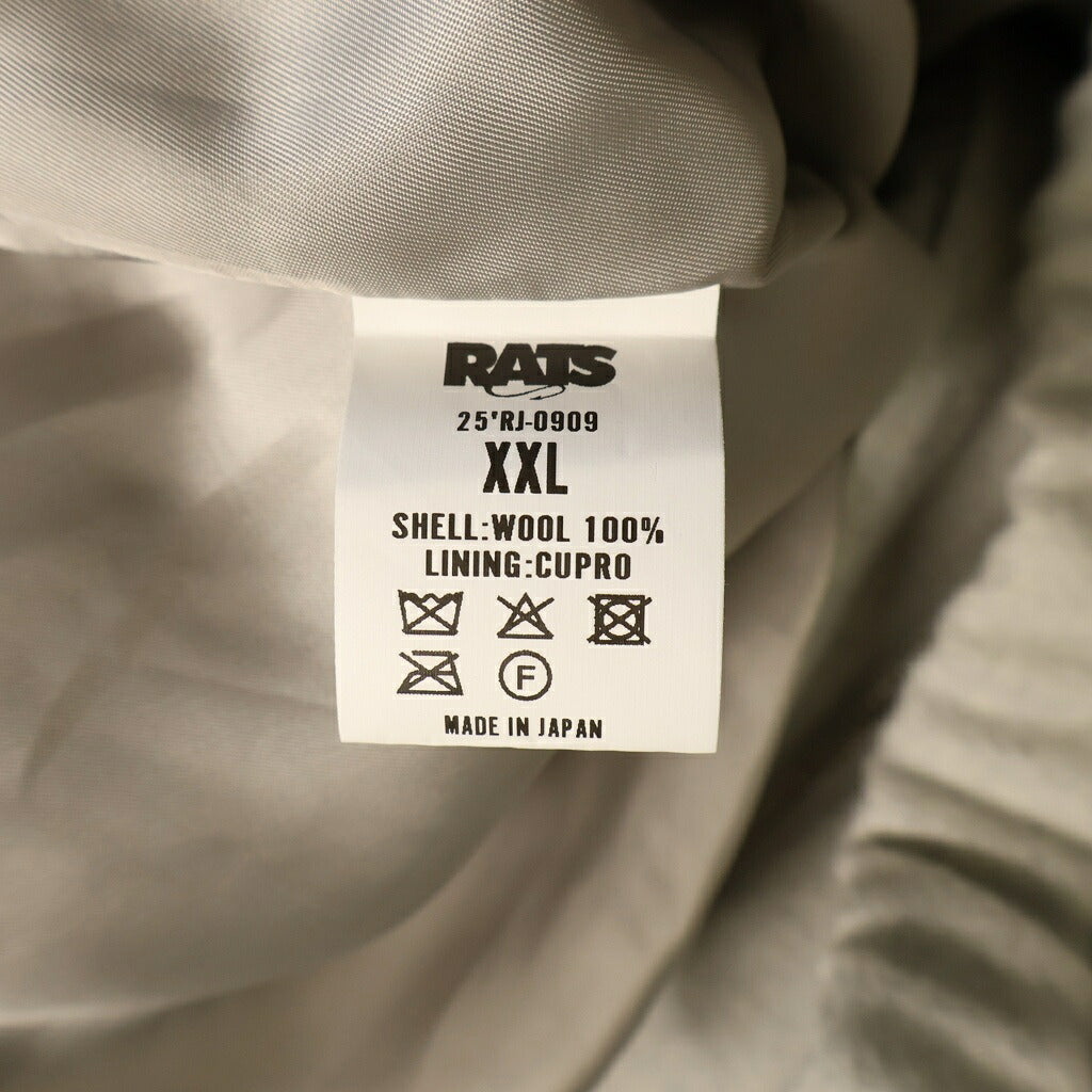 RATS(ラッツ) 25AW WOOL ZIP JACKET ウールジップジャケット 25RJ-0909 ホワイト