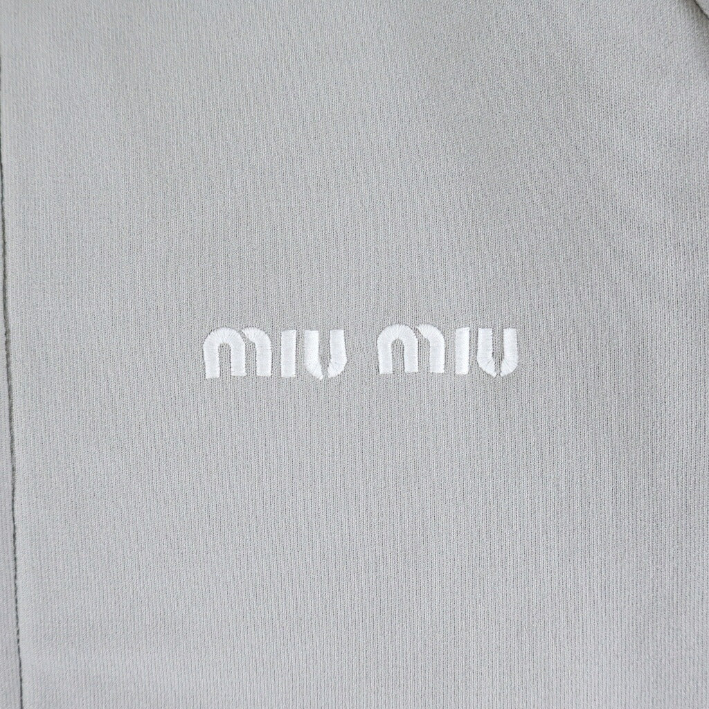 miumiu(ミュウミュウ) 26SS Technical Fabric Zip-up Sweatshirt テクニカルファブリック ジップアップ スウェット ジップアップジャケット MMF00U S000 1480 グレー