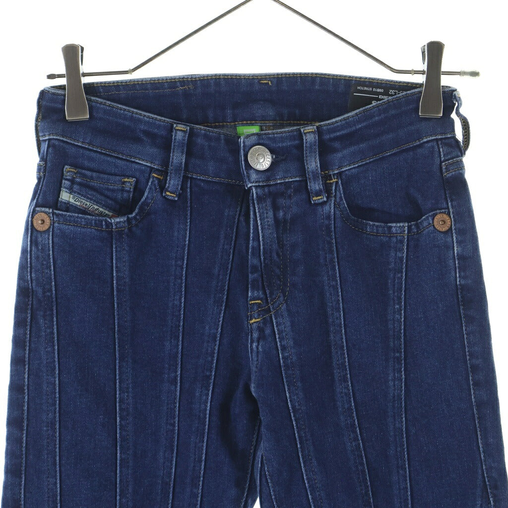 DIESEL(ディーゼル) Slandy ハイウエスト パネル スキニージーンズ デニムパンツ A0256309B10 インディゴ レディース