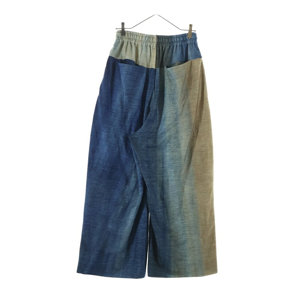 SHINYA KOZUKA(シンヤコズカ) 26AW Home Baggy 1/60 HIGH GAUGE WOOL TWILL グラデーション ワイドバギーパンツ フランネル ブルー