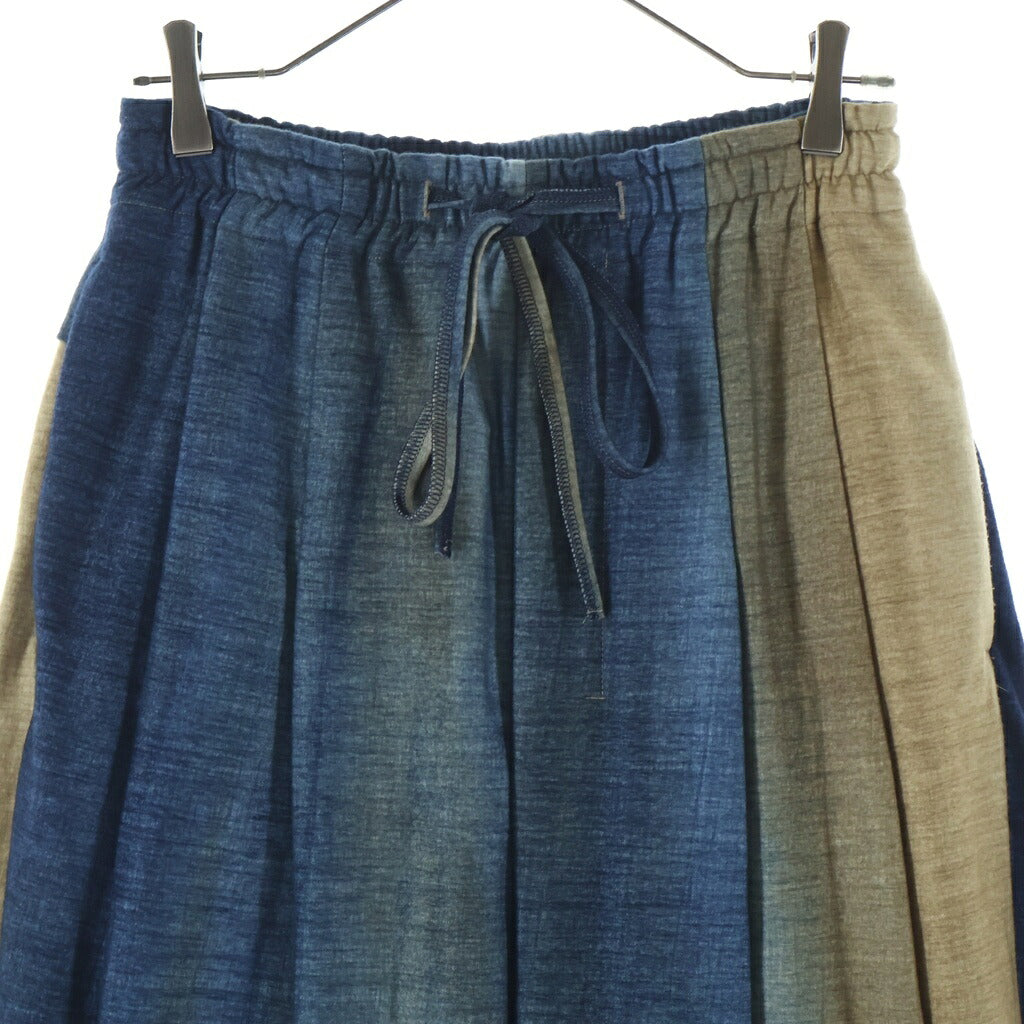 SHINYA KOZUKA(シンヤコズカ) 26AW Home Baggy 1/60 HIGH GAUGE WOOL TWILL グラデーション ワイドバギーパンツ フランネル ブルー