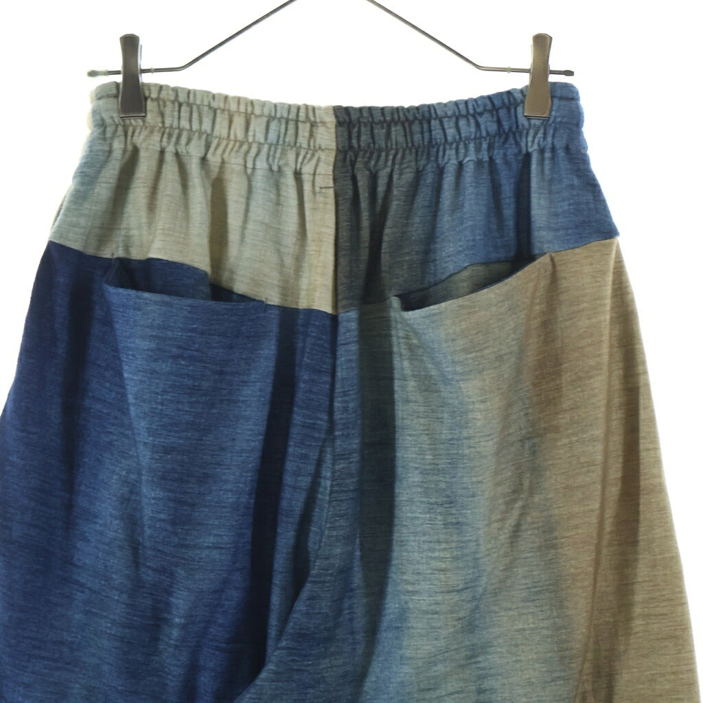 SHINYA KOZUKA(シンヤコズカ) 26AW Home Baggy 1/60 HIGH GAUGE WOOL TWILL グラデーション ワイドバギーパンツ フランネル ブルー