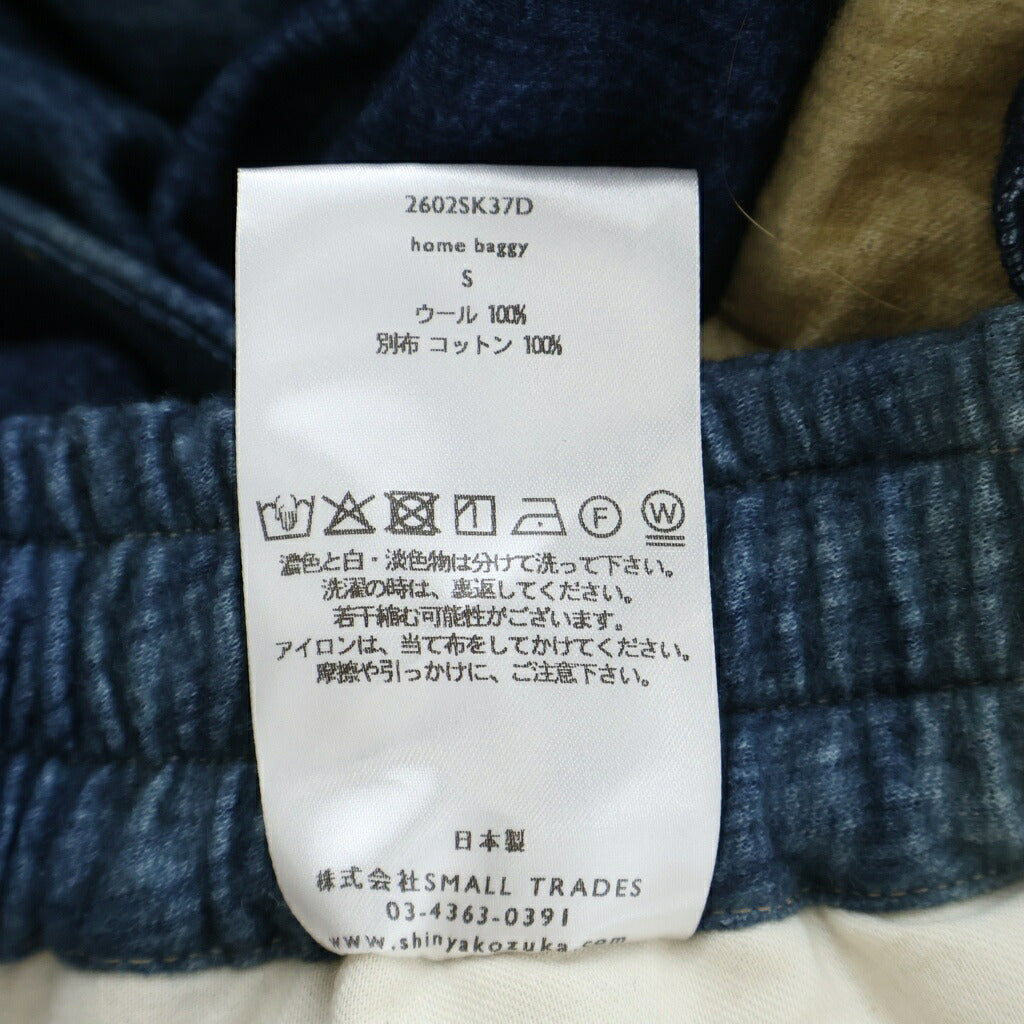 SHINYA KOZUKA(シンヤコズカ) 26AW Home Baggy 1/60 HIGH GAUGE WOOL TWILL グラデーション ワイドバギーパンツ フランネル ブルー