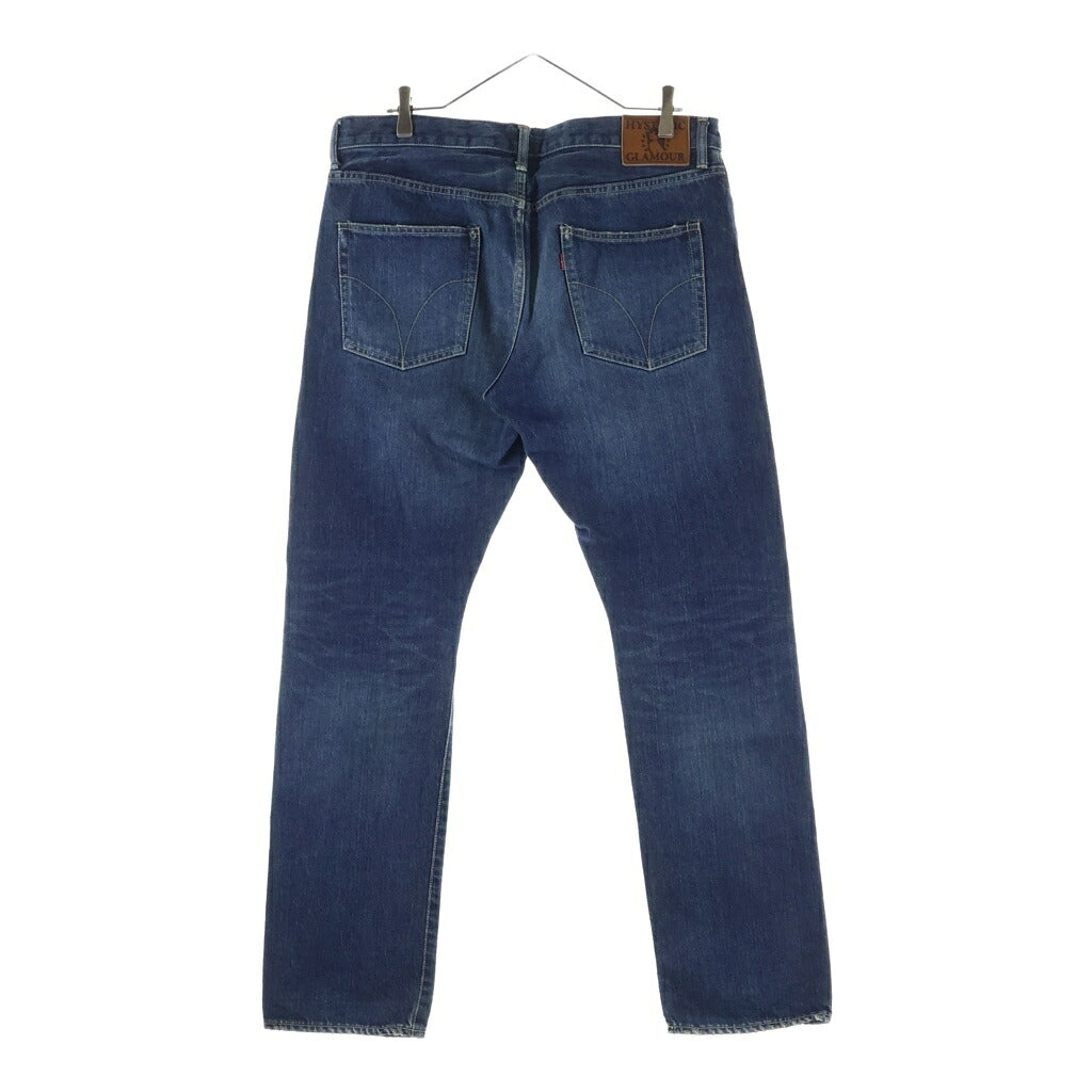 HYSTERIC GLAMOUR(ヒステリックグラマー) 23SS RW CLASH加工 スリムストレートデニムパンツ インディゴ 02251AP51