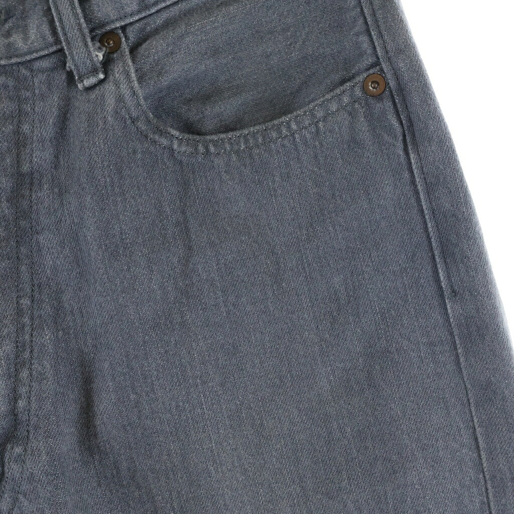 INTERIM(インテリム) VINTAGE FADE LIGHT DENIM MIL BAGGY TROUSER IT25S089 5P ワイドデニム グレー