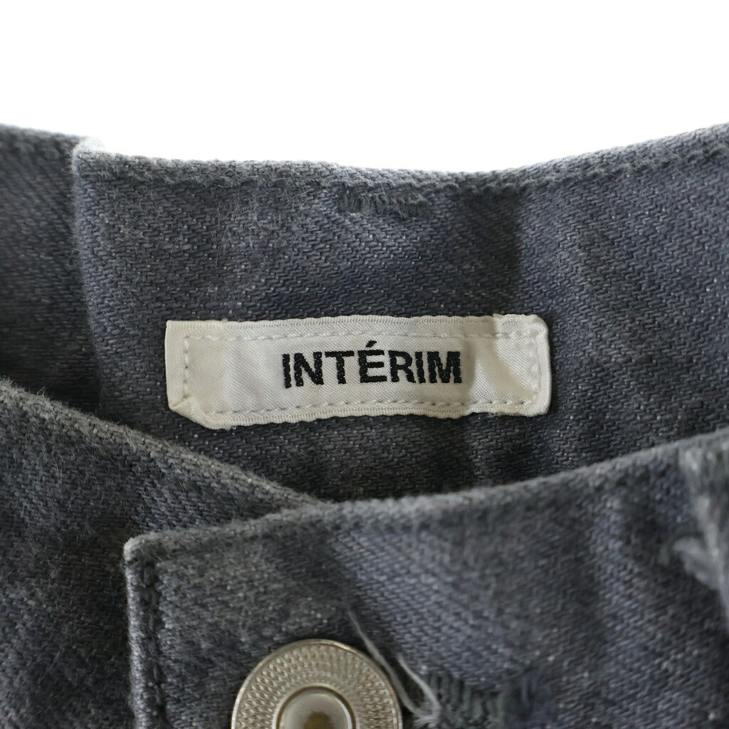 INTERIM(インテリム) VINTAGE FADE LIGHT DENIM MIL BAGGY TROUSER IT25S089 5P ワイドデニム グレー