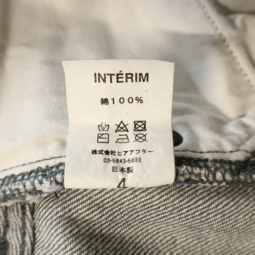 INTERIM(インテリム) VINTAGE FADE LIGHT DENIM MIL BAGGY TROUSER IT25S089 5P ワイドデニム グレー