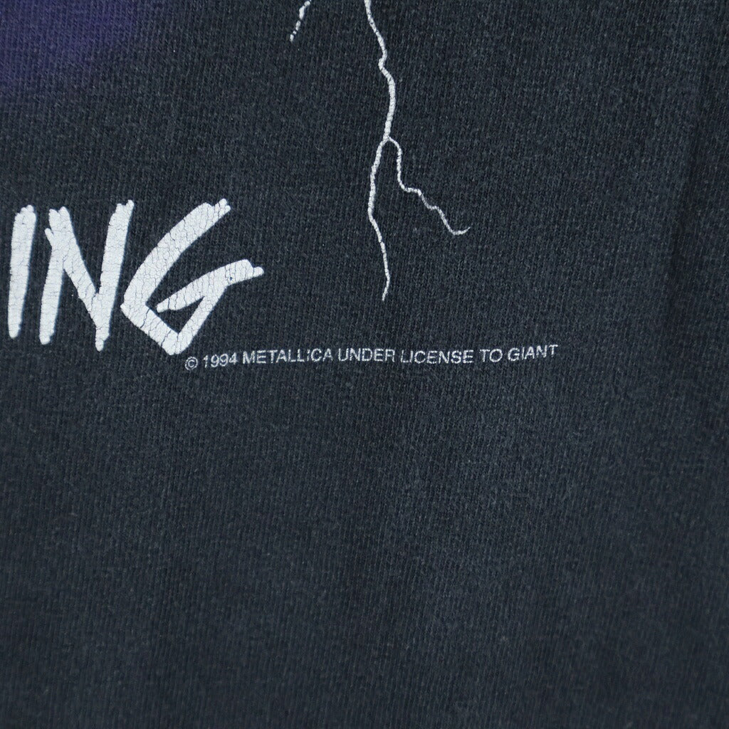 VINTAGE(ヴィンテージ) 90s METALLICA 94R RIDE THE LIGHTNING メタリカ ライドザライトニング クルーネック半袖Tシャツ ブラック
