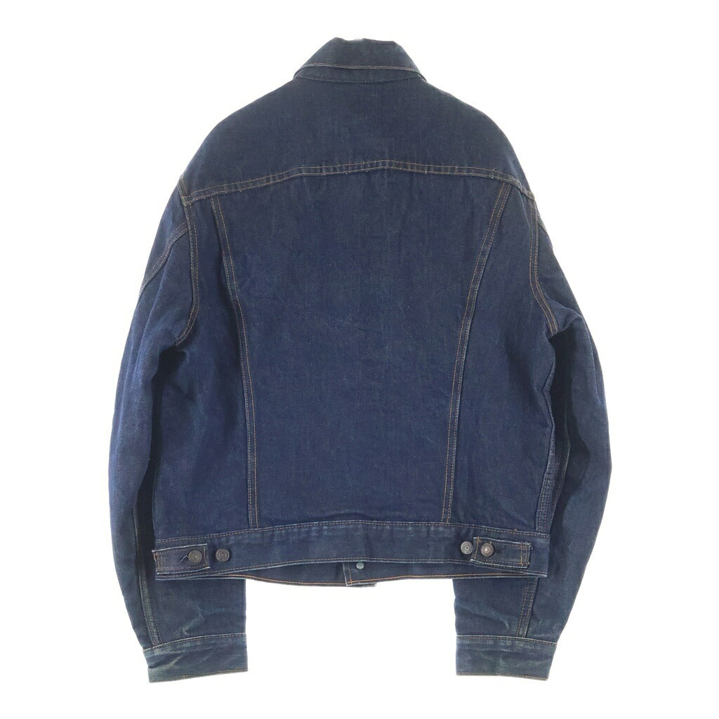 Levi's(リーバイス) VINTAGE 60s-70s ノンウォッシュ 真紺 70505-0317 BIGE レインボーステッチ 横縞 ブランケット Gジャン ネイビー