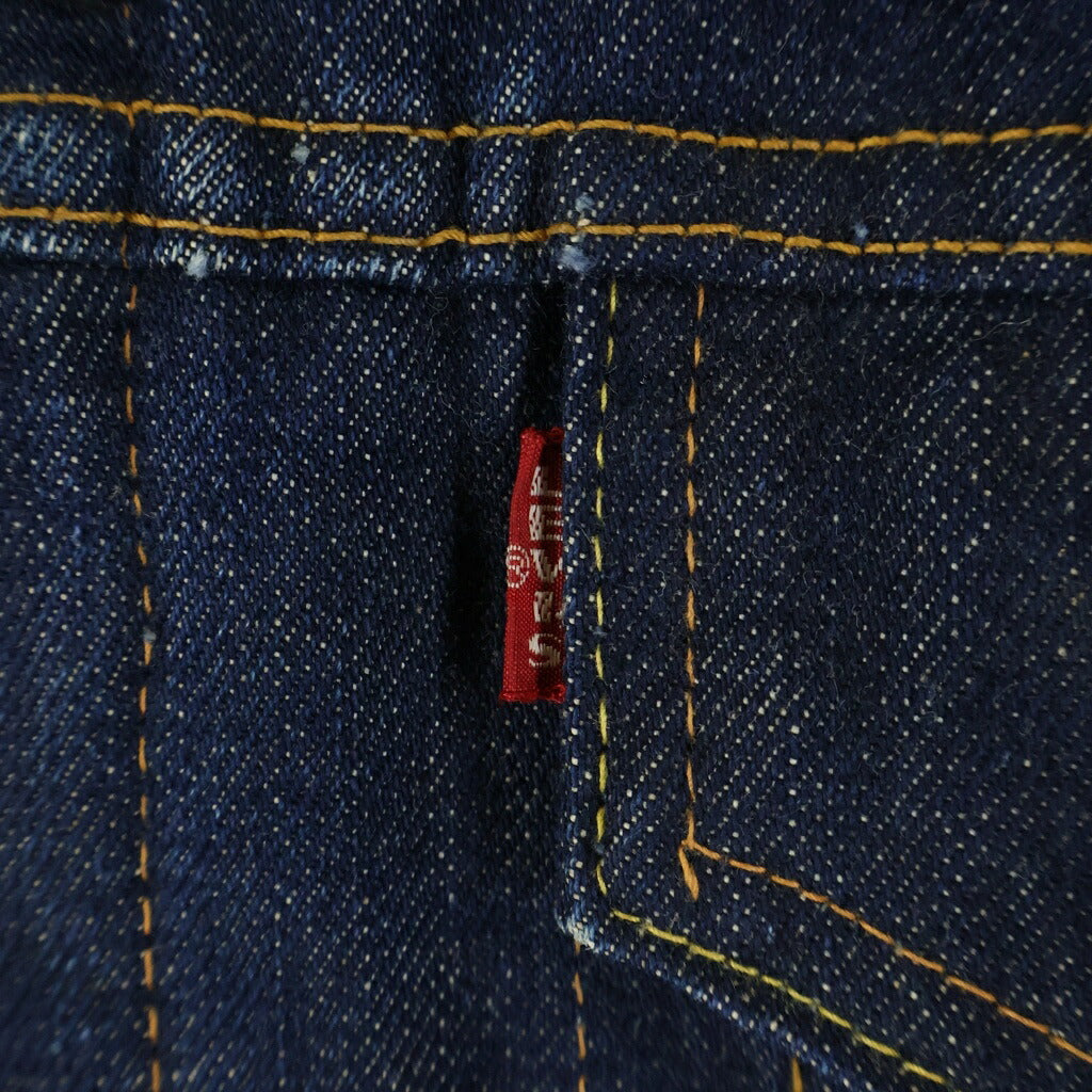 Levi's(リーバイス) VINTAGE 60s-70s ノンウォッシュ 真紺 70505-0317 BIGE レインボーステッチ 横縞 ブランケット Gジャン ネイビー