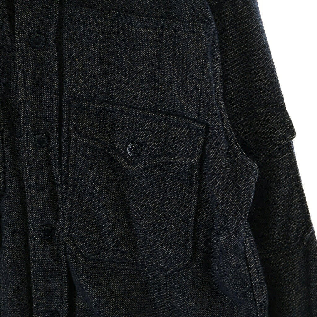 Engineered Garments(エンジニアド ガーメンツ) マルチポケット スナップ ウール チンスト 長袖シャツ ブラウン
