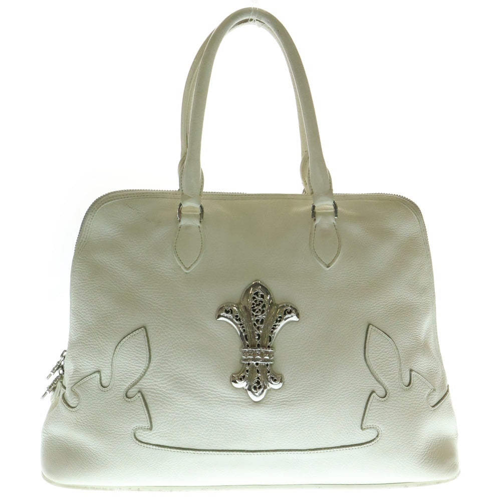 CHROME HEARTS(クロムハーツ) #2 SLOUCHY スラウチー CHフレア装飾 レザーハンドバッグ ホワイト