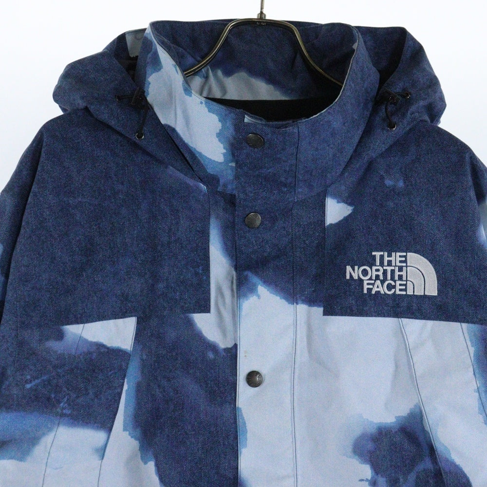 SUPREME(シュプリーム) 21AW × THE NORTH FACE Bleached Denim Print Mountain Jacket NP52100I ブリーチデニムプリントマウンテンジャケット ブルー