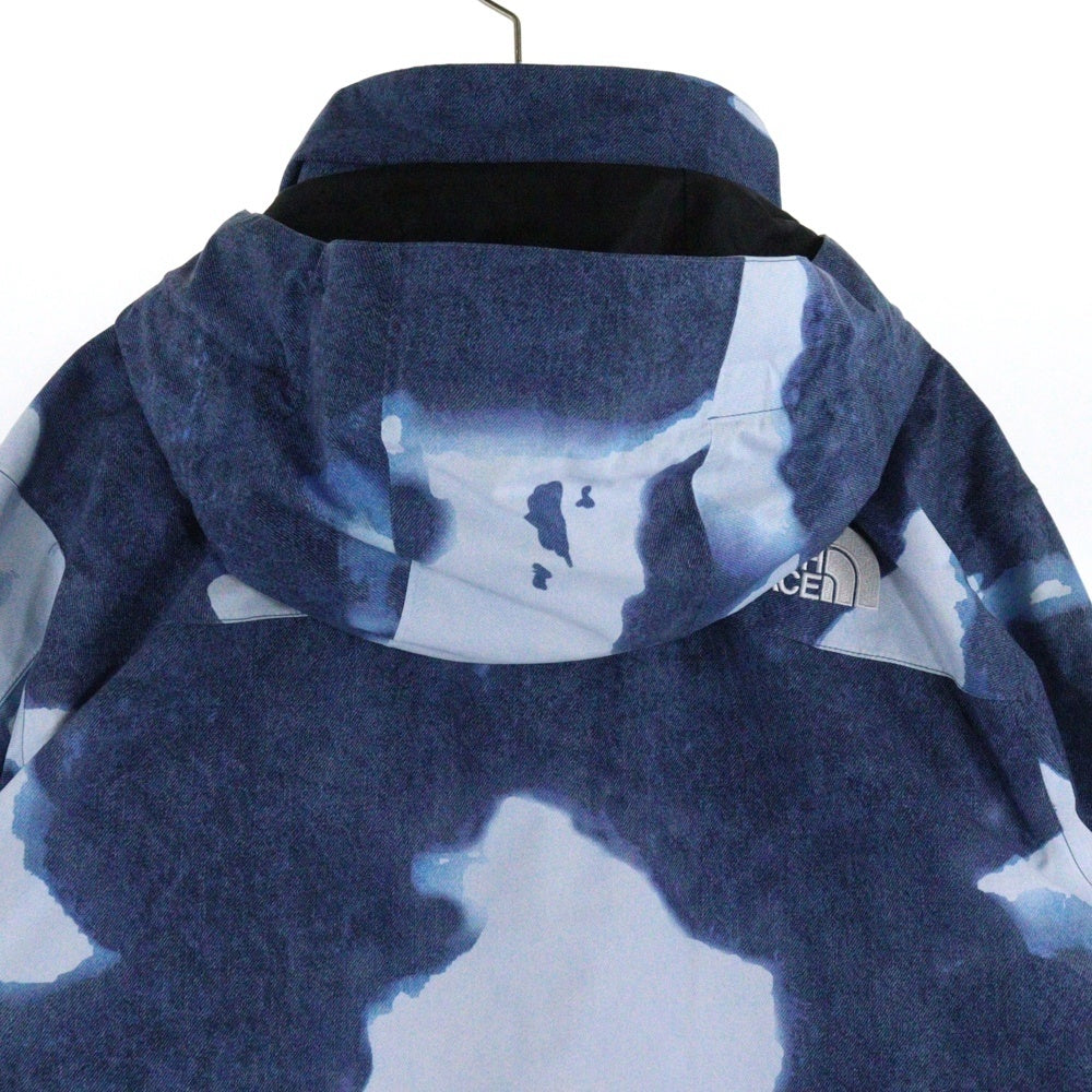 SUPREME(シュプリーム) 21AW × THE NORTH FACE Bleached Denim Print Mountain Jacket NP52100I ブリーチデニムプリントマウンテンジャケット ブルー
