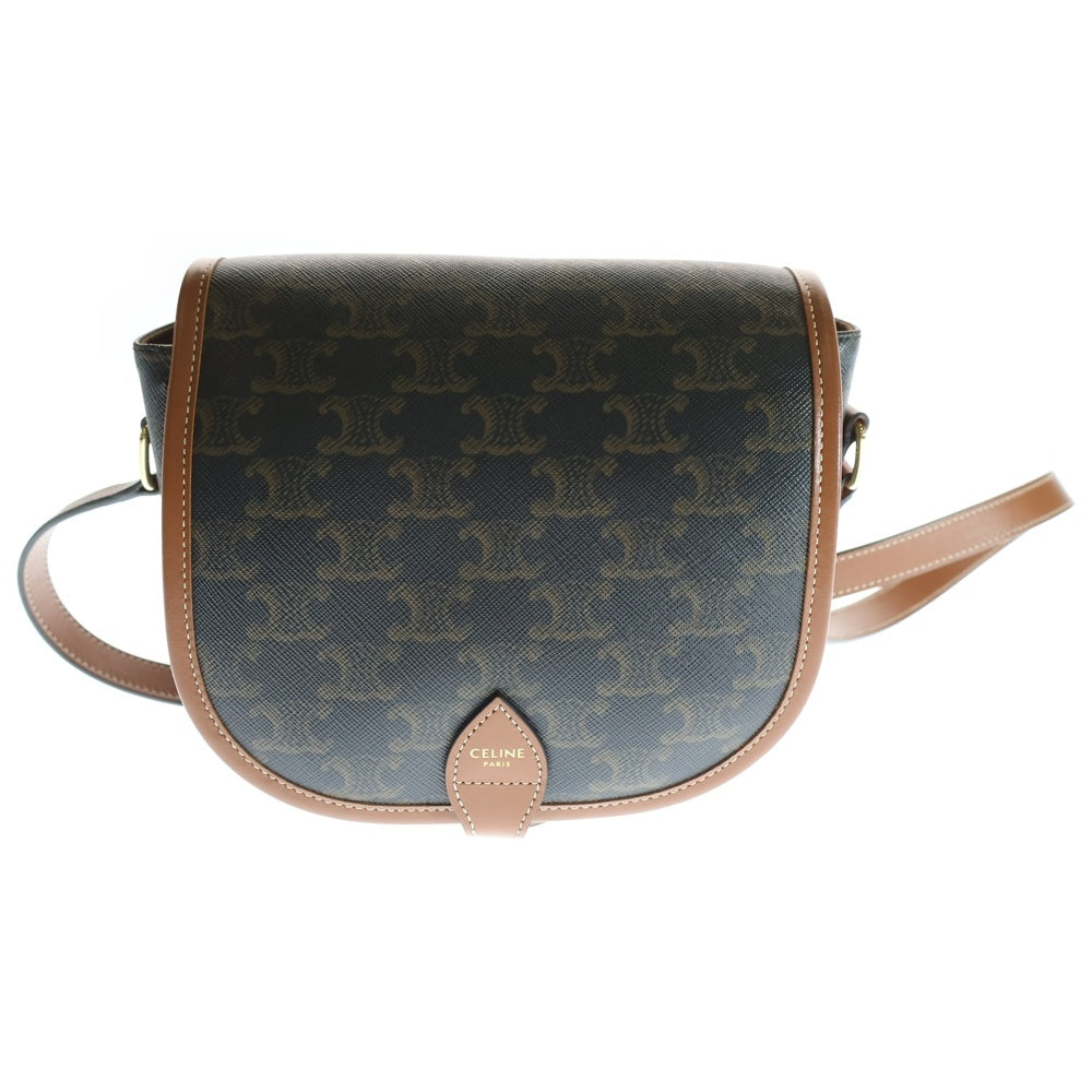 CELINE(セリーヌ) MIDIUM FOLCO BAG トリオンフ クロスボディ ショルダーバッグ ブラウン 191502BZJ