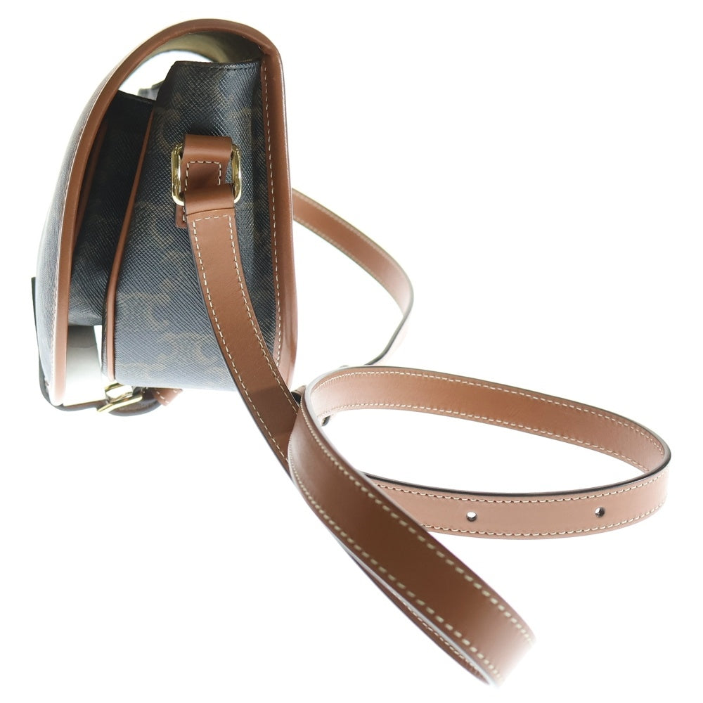 CELINE(セリーヌ) MIDIUM FOLCO BAG トリオンフ クロスボディ ショルダーバッグ ブラウン 191502BZJ