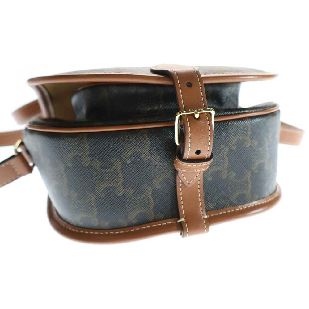 CELINE(セリーヌ) MIDIUM FOLCO BAG トリオンフ クロスボディ ショルダーバッグ ブラウン 191502BZJ