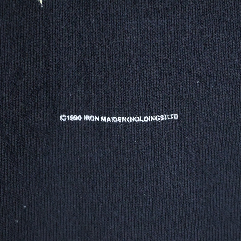 VINTAGE(ヴィンテージ) 90S IRON MAIDEN TEN YEARS SWEAT クルーネック 長袖スウェット トレーナー ブラック