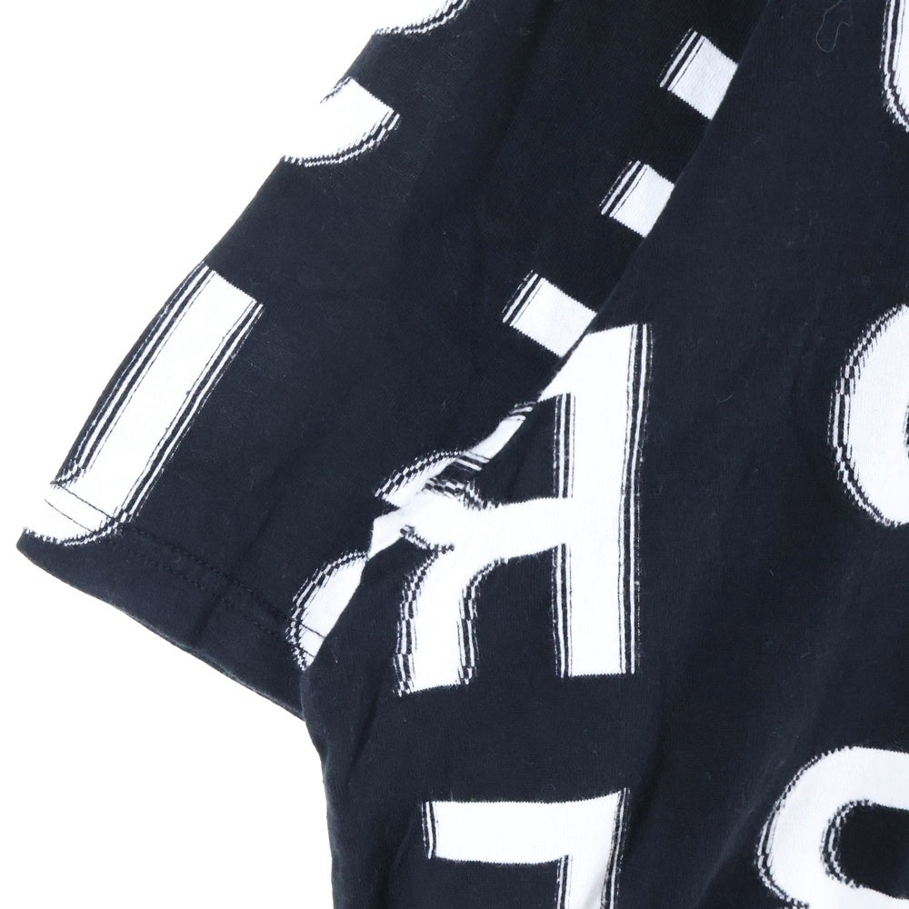 SUPREME(シュプリーム) 21SS Intarsia S/S Top スペルアウト クルーネック コットン 半袖Tシャツ カットソー ブラック