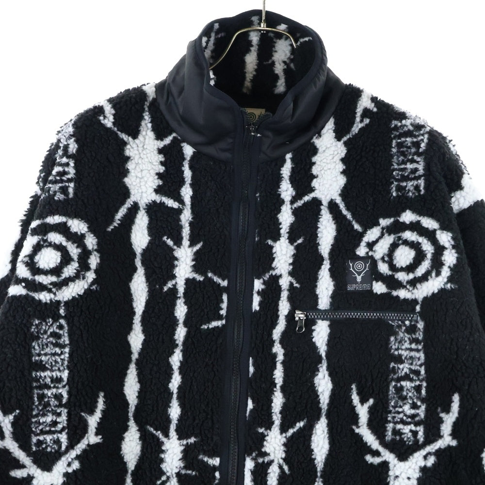 SUPREME(シュプリーム) 21SS South2West8 Fleece Jacket サウスツーウェストエイト ジップアップ フリースジャケット ブラック