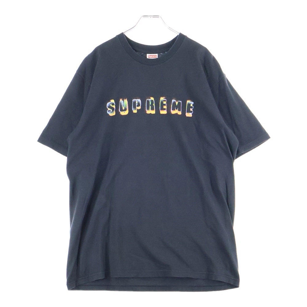 SUPREME(シュプリーム) 23AW Stencil Tee ステンシルロゴ クルーネック コットン 半袖Tシャツ カットソー ブラック