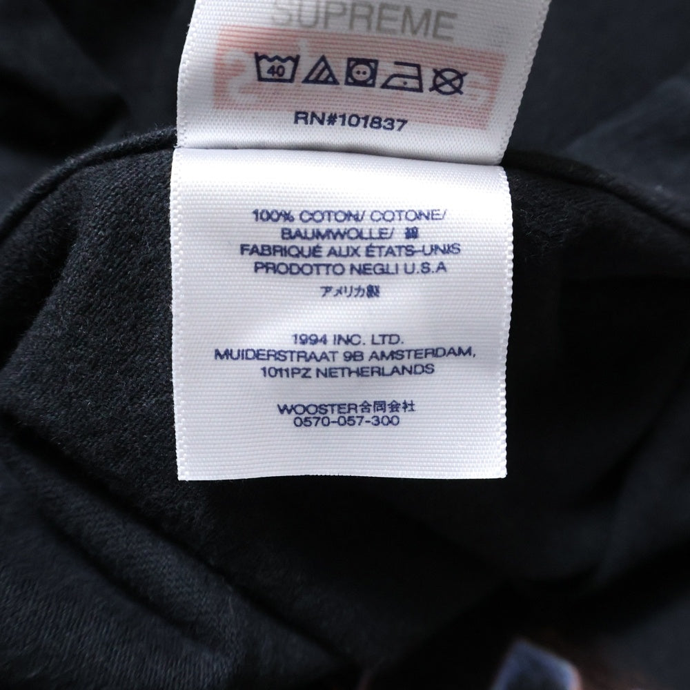 SUPREME(シュプリーム) 23AW Stencil Tee ステンシルロゴ クルーネック コットン 半袖Tシャツ カットソー ブラック