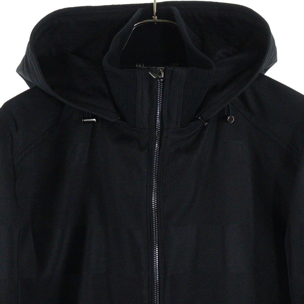 BURBERRY BLACK LABEL(バーバリー ブラックレーベル) チェック柄 ジップアップ フーディ ジャケット ブラック 51F04-403-09