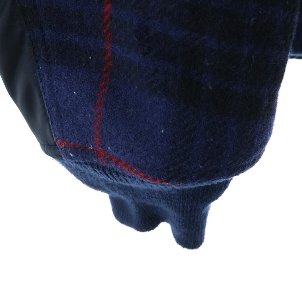 ALPHA INDUSTRIES(アルファ インダストリーズ) B-15C ウールリッチ チェック柄 ジップアップ MA-1ジャケット ネイビー 3A382