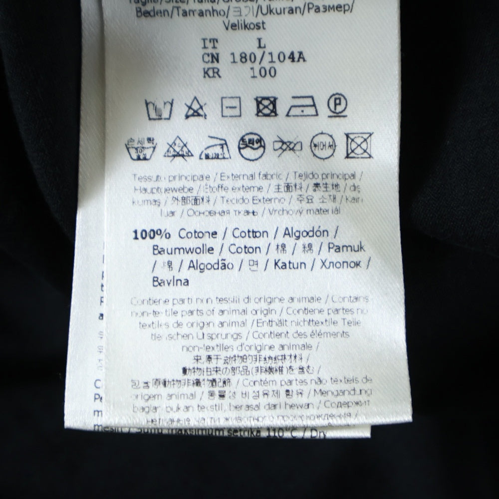 FENDI(フェンディ) フロント刺繍プリント 半袖Tシャツ カットソー FY0894 A906 ブラック