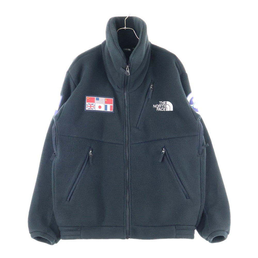 THE NORTH FACE(ザノースフェイス) TRANCE ANTERCTICA FLEECE JACKET トランスアンタークティカ ラバーワッペン付 胸ロゴ フリース ジャケット ブルゾン ブラック NA72235