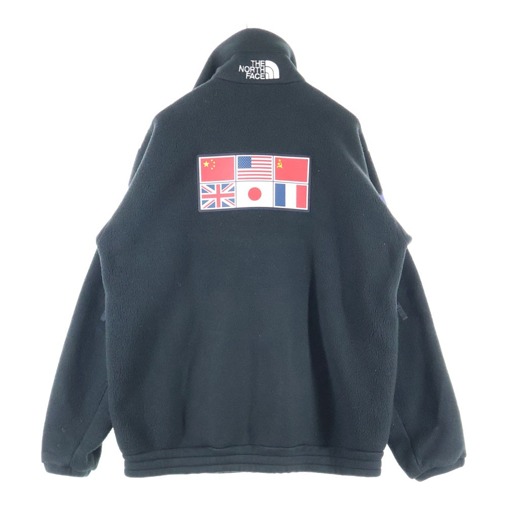 THE NORTH FACE(ザノースフェイス) TRANCE ANTERCTICA FLEECE JACKET トランスアンタークティカ ラバーワッペン付 胸ロゴ フリース ジャケット ブルゾン ブラック NA72235
