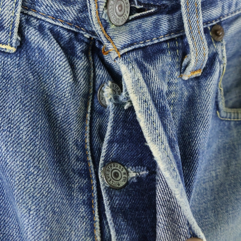 Levi's(リーバイス) 70S VINTAGE 501 BIGE 後期 ボタン裏6 平行ステッチ ボタンフライ デニムパンツ インディゴブルー