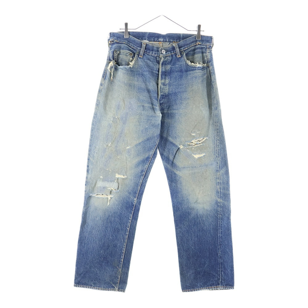 Levi's(リーバイス) 50S-60S VINTAGE 501 ボタン裏J 両面BIGE オフセット ヴィンテージ ボタンフライ デニムパンツ インディゴブルー