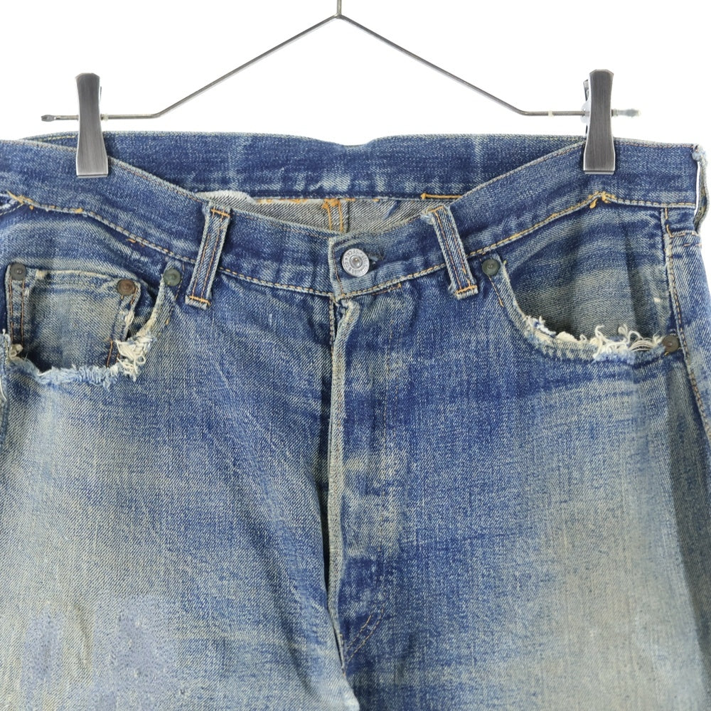 Levi's(リーバイス) 50S-60S VINTAGE 501 ボタン裏J 両面BIGE オフセット ヴィンテージ ボタンフライ デニムパンツ インディゴブルー