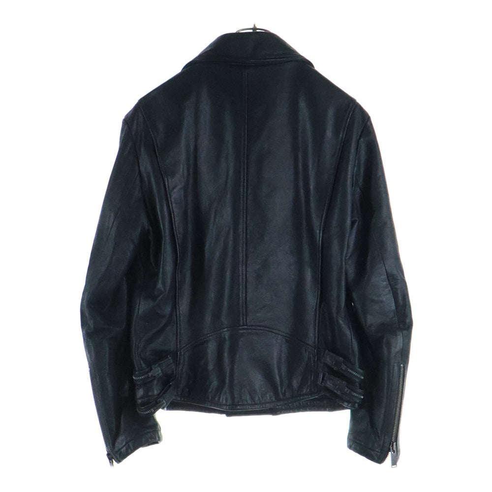 DIESEL(ディーゼル) 63ワッペン アームライン ダブルライダースジャケット ブラック/グリーン
