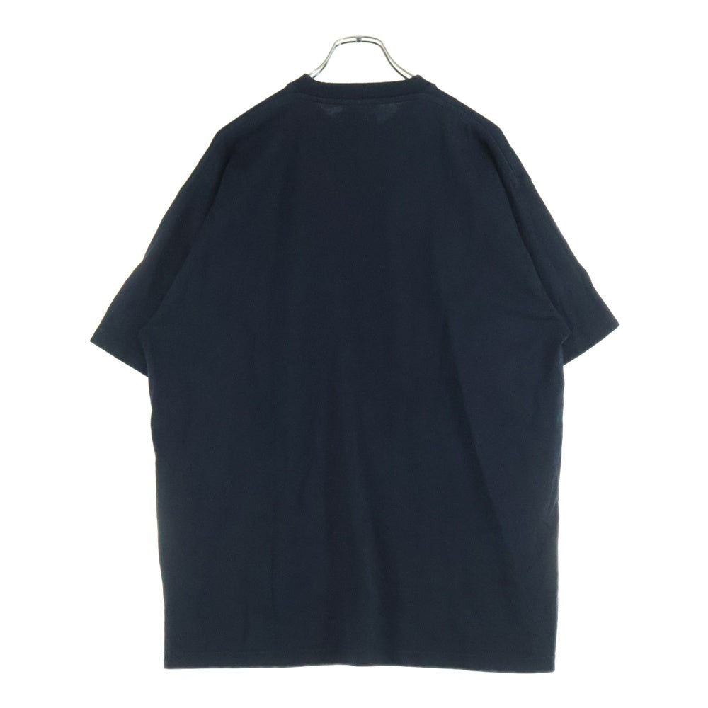 VETEMENTS(ヴェトモン) 20SS LOGO LABEL T-SHIRT ロゴプリント クルーネック コットン 半袖Tシャツ カットソー ブラック UE52TR120X