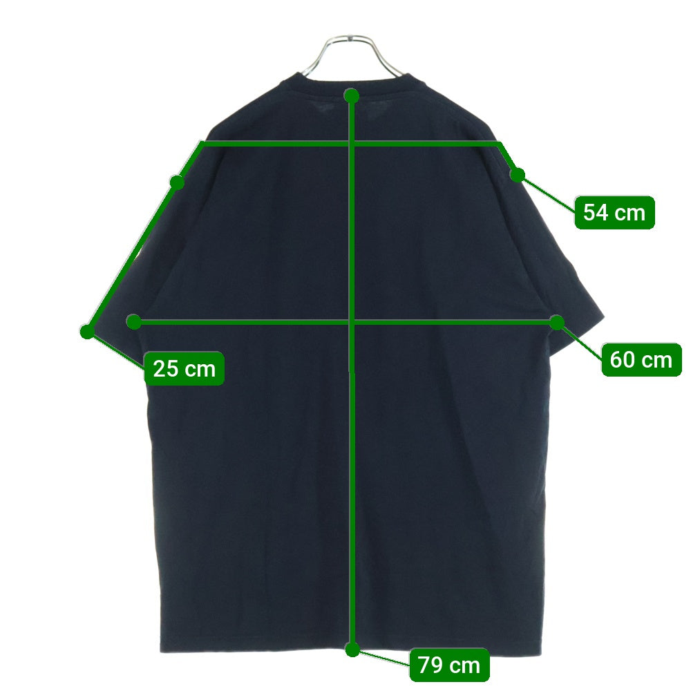 VETEMENTS(ヴェトモン) 20SS LOGO LABEL T-SHIRT ロゴプリント クルーネック コットン 半袖Tシャツ カットソー ブラック UE52TR120X