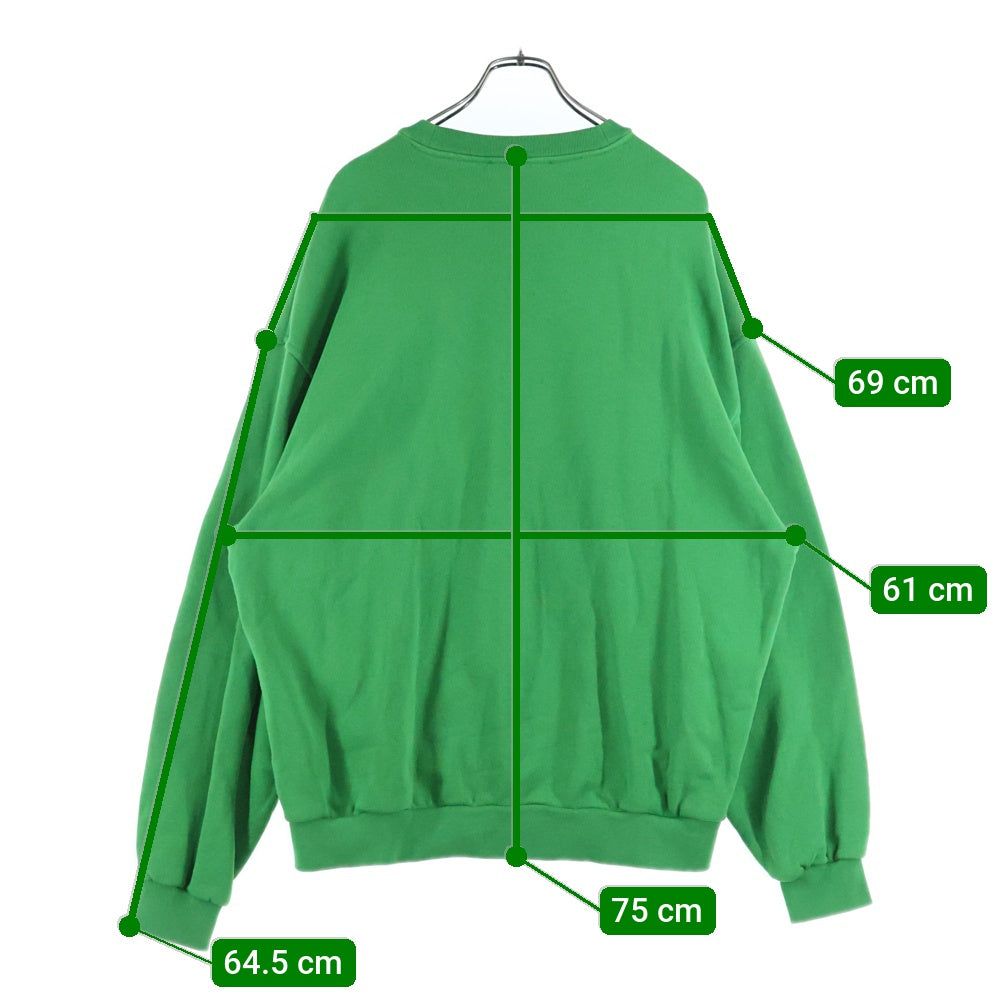 Acne Studios(アクネ ストゥディオズ) Bubble Logo Sweatshirt バブルロゴ クルーネック 長袖スウェット トレーナー グリーン FN-MN-SWEA000311