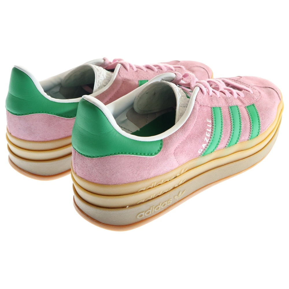 adidas(アディダス) WMNS GAZELLE BOLD ウィメンズ ガゼル 厚底 ローカットスニーカー ピンク/グリーン US10.5/27.5cm IE0420