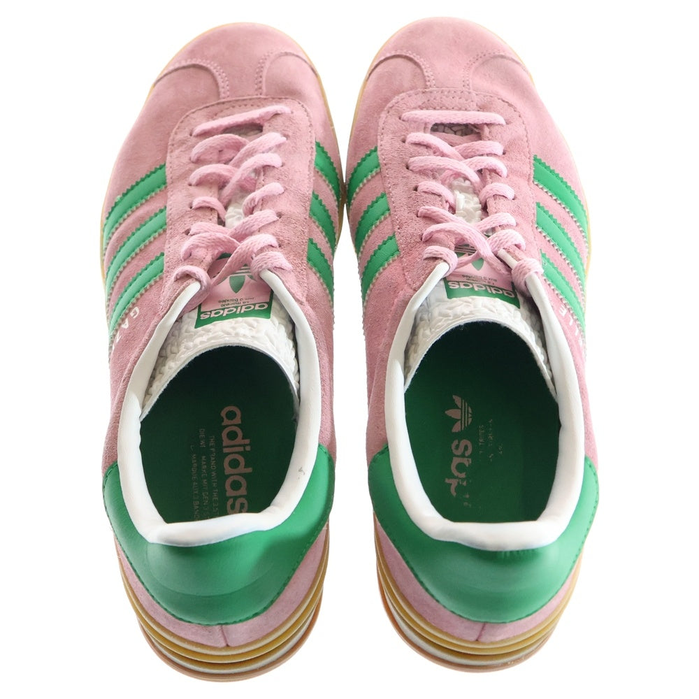 adidas(アディダス) WMNS GAZELLE BOLD ウィメンズ ガゼル 厚底 ローカットスニーカー ピンク/グリーン US10.5/27.5cm IE0420
