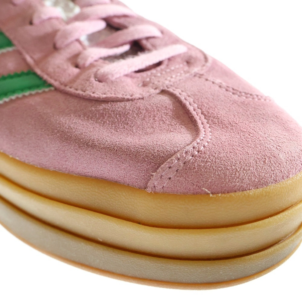 adidas(アディダス) WMNS GAZELLE BOLD ウィメンズ ガゼル 厚底 ローカットスニーカー ピンク/グリーン US10.5/27.5cm IE0420