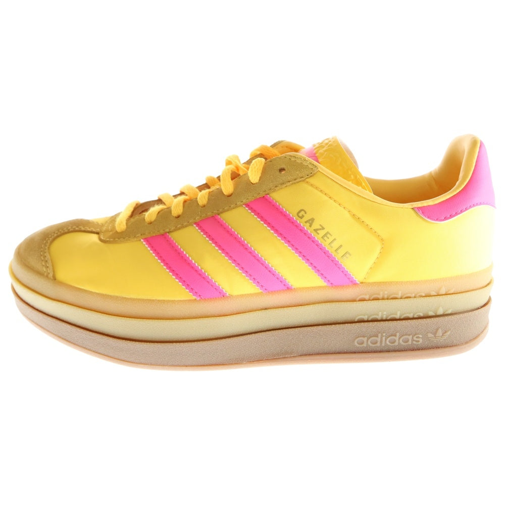adidas(アディダス) WMNS GAZELLE BOLD ウィメンズ ガゼル 厚底 ローカットスニーカー イエロー/ピンク US10.5/27.5cm IG4387