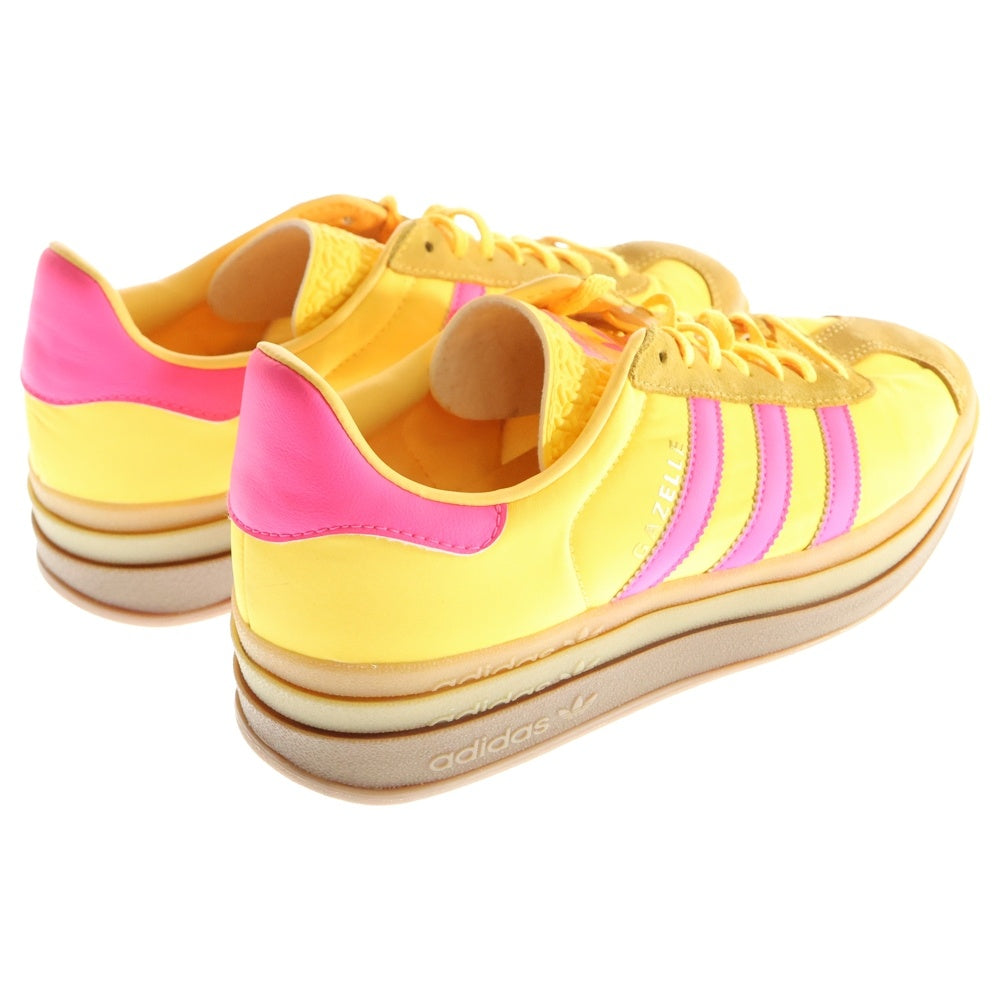 adidas(アディダス) WMNS GAZELLE BOLD ウィメンズ ガゼル 厚底 ローカットスニーカー イエロー/ピンク US10.5/27.5cm IG4387