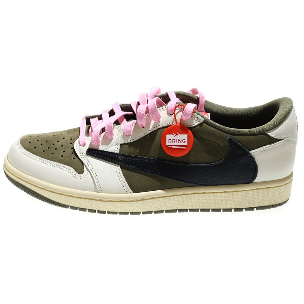 NIKE(ナイキ) ×TAVIS SCOTT AIR JORDAN1 LOW OG SP DM7866-200 トラヴィス スコット エアジョーダン1 リバースオリーブ ローカットスニーカー シューズ US10/28.0cm