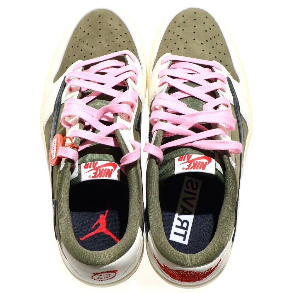 NIKE(ナイキ) ×TAVIS SCOTT AIR JORDAN1 LOW OG SP DM7866-200 トラヴィス スコット エアジョーダン1 リバースオリーブ ローカットスニーカー シューズ US10/28.0cm