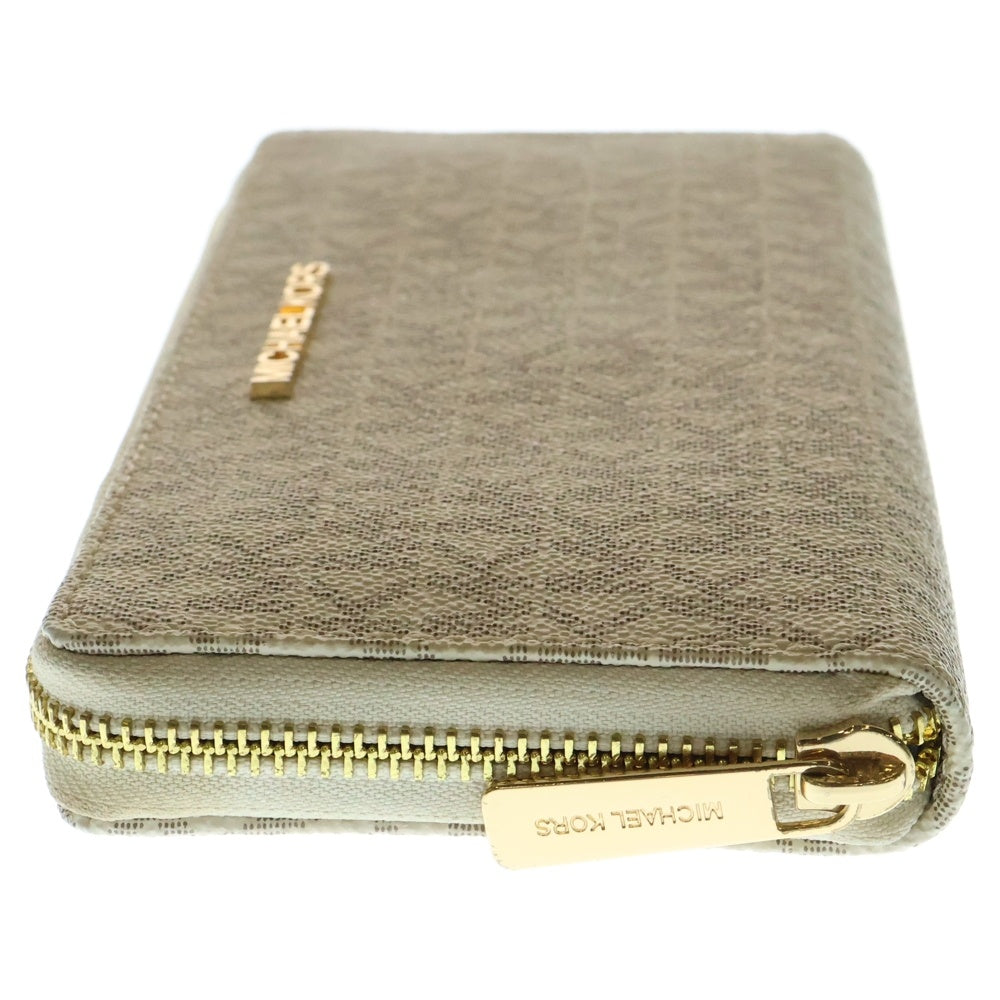 MICHAEL KORS(マイケルコース) ラウンドジップロングウォレット 長財布 35F8GTVE9B ホワイト/ゴールド