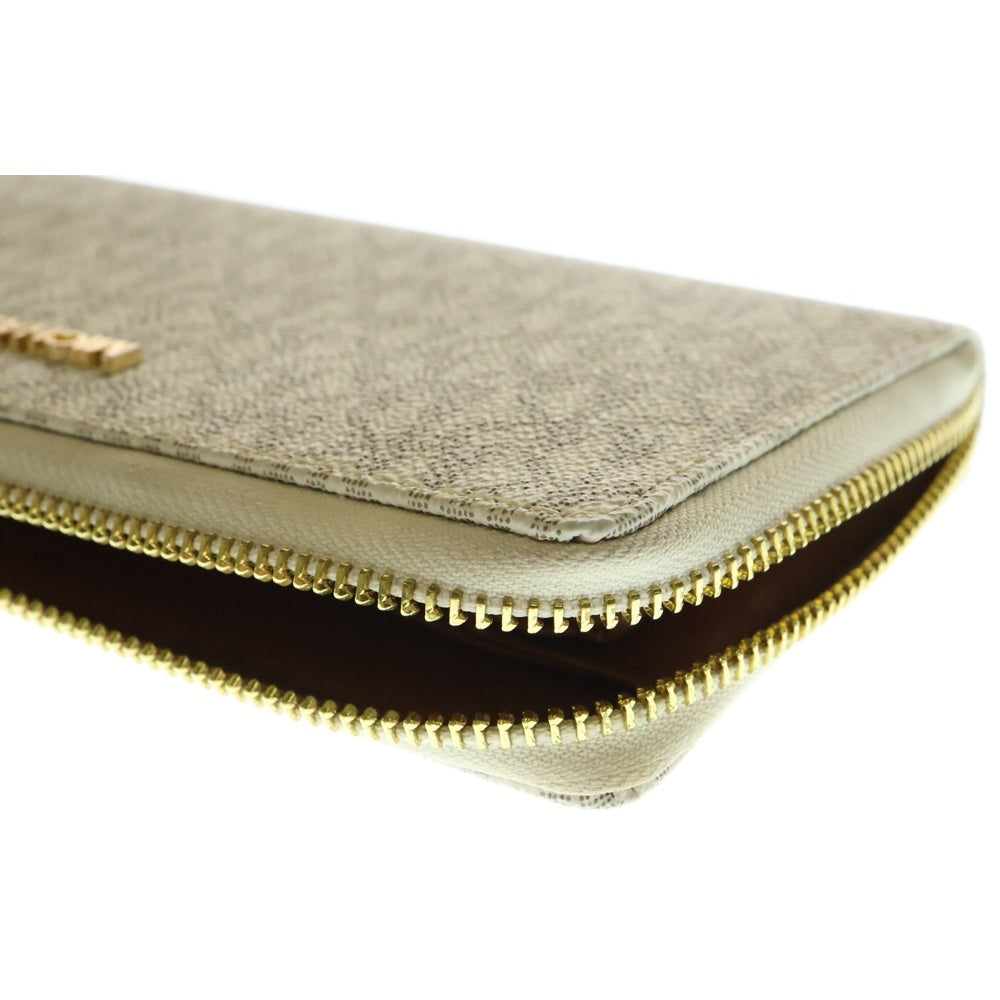 MICHAEL KORS(マイケルコース) ラウンドジップロングウォレット 長財布 35F8GTVE9B ホワイト/ゴールド