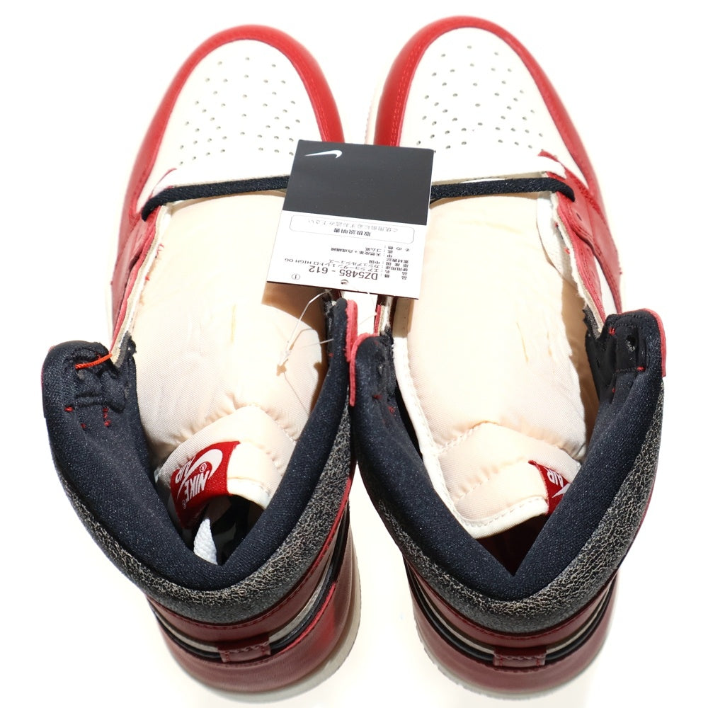 NIKE(ナイキ) AIR JORDAN 1 LOST&FOUND エアジョーダン1 ロスト&ファウンド シカゴ ハイカットスニーカー ホワイト/レッド US10/28.0cm DZ5485-612