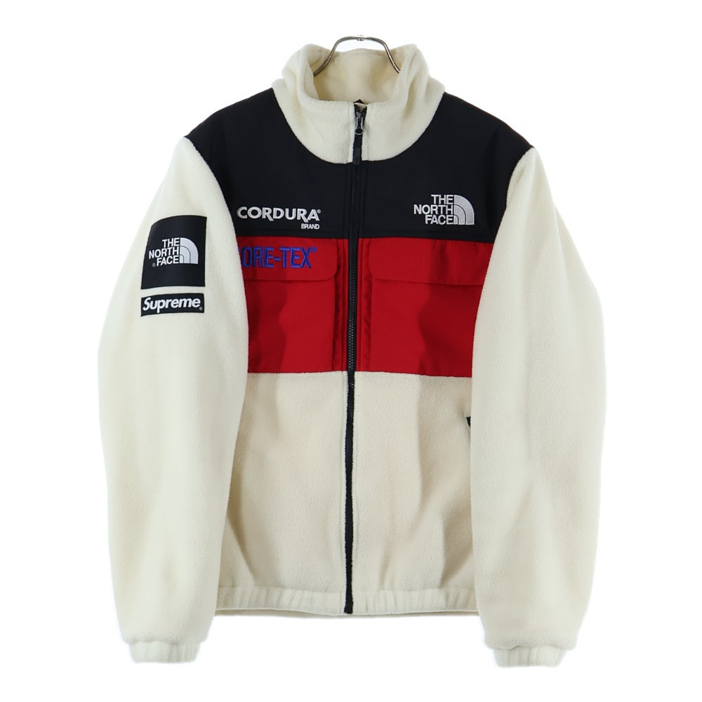 SUPREME(シュプリーム) 18AW×THE NORTH FACE Expedition Fleece Jacket ザノースフェイス エクスペディションフリースジャケット ホワイト/レッド NL71809I